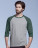 Reklamnepredmety Tričko dospělý Tri-Blend 3/4 rukáv raglan