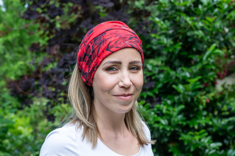 Šatka - bufka s potlačou viac účelové použitie