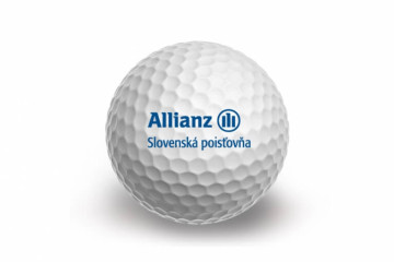 Tampónová potlač logo Allianz na golfovú loptičku