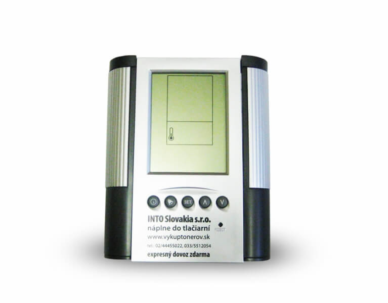 Tampónová potlač logo Into Slovakia na hodiny