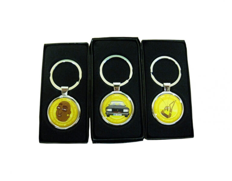 Tampónová potlač logo Lokal Tv na kľúčenku