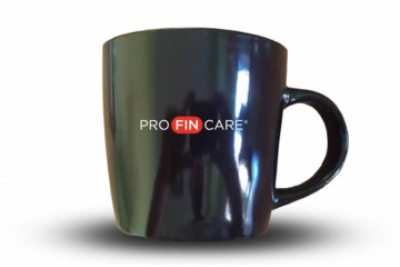 Tampónová potlač logo Pro fin care na šálku