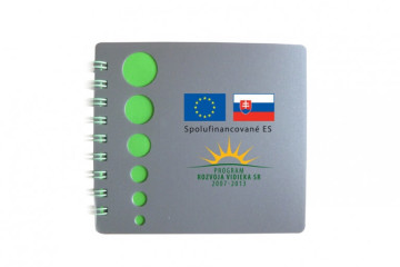 Tampónová potlač logo Program rozvoja vidieka SR na poznámkový blok