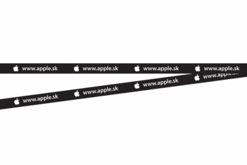 Sítotisk logo Apple na šnúrku na krk Sitotisk logo Apple na snurku na krk
