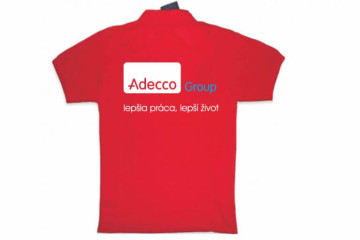 Sítotisk logo Adecco na tričko Sitotisk logo Adecco na tricko