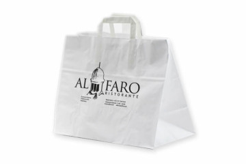 Sítotisk logo Alfaro ristorante na papírovou tašku Sitotisk logo Alfaro ristorante na papirovou tasku