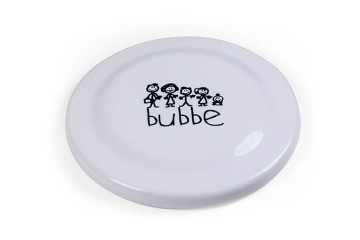 Sítotisk logo Bubbe na talíř Sitotisk logo Bubbe na talir