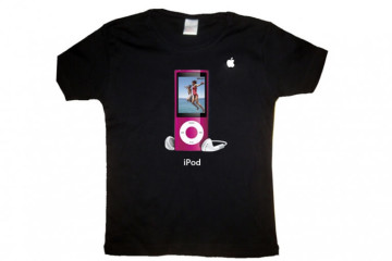Sítotisk logo iPod na tričko Sitotisk logo iPod na tricko