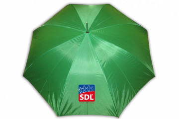 Sítotisk logo SDĽ na deštník Sitotisk logo SDL na destnik