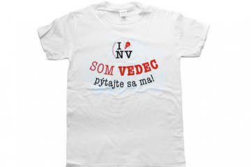 Sítotisk logo Som vedec na tričko Sitotisk logo Som vedec na tricko