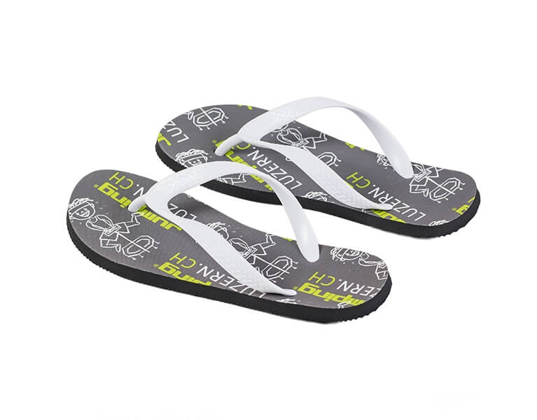 Sublimacia logo Jumping Luzern.ch na plazove slapky