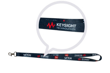 Sublimacia logo Keysight na snurku na krk