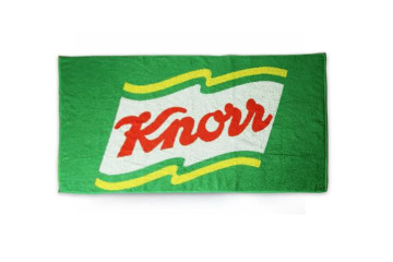 Sublimacia logo Knorr na uterak