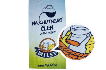 Sublimace logo Milsy na ručník Sublimace logo Milsy na rucnik