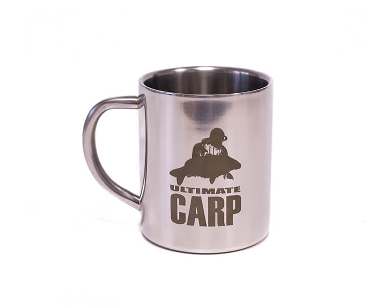 Gravirovanie laserom logo Ultimate carp na hrncek