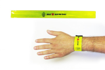 Uv tisk logo Moje srdce bije pro sport na reflexni pasek