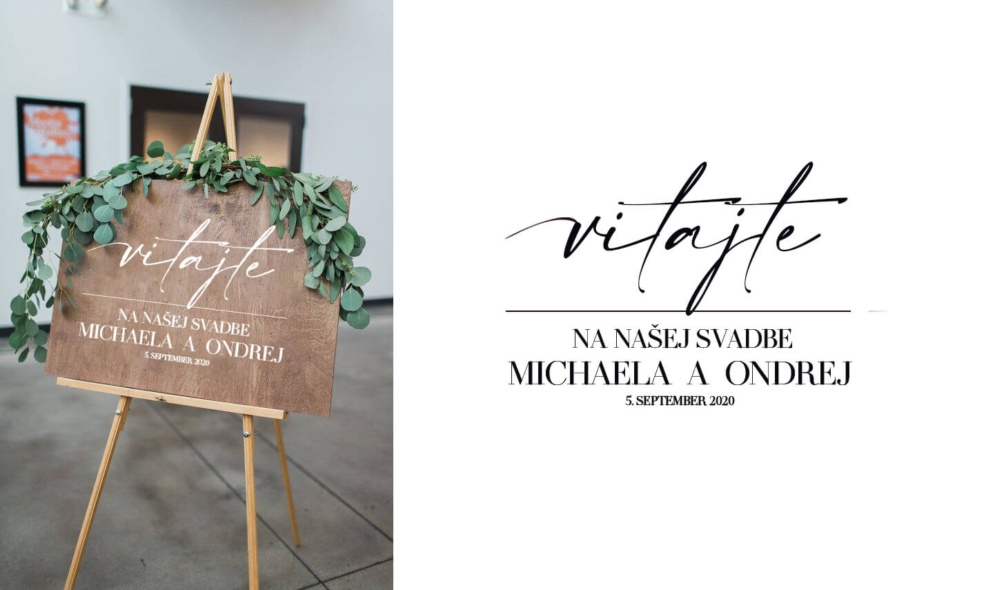 Svatební uvítací tabule