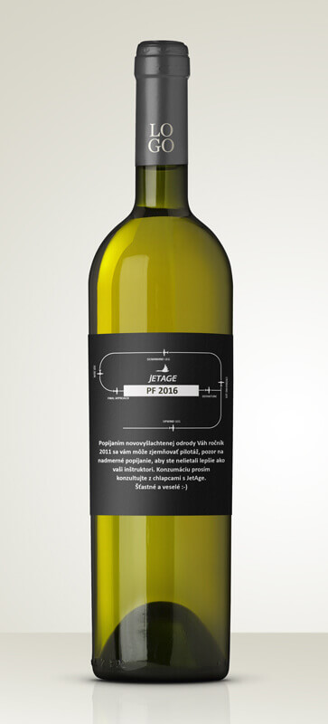 etiketa na víno pf dárek