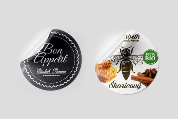 Kulaté papírové nálepky pro produkty Kulaté papírové nálepky pro produkty