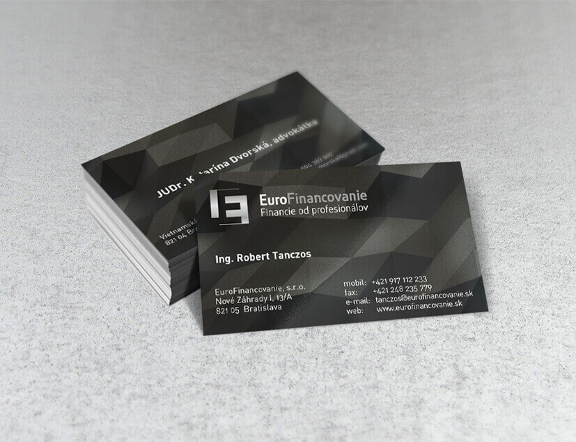 Biznis vizitka - parciálny lak