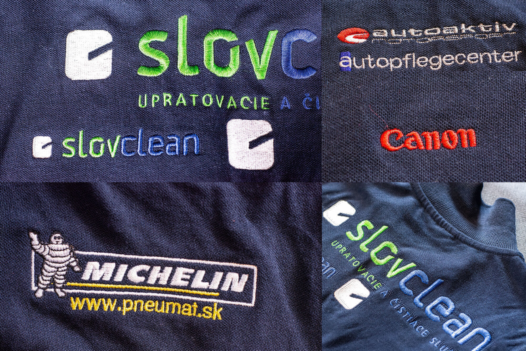 Ukážka potlače na tričko - výšivka;Ukázka potisku na tričko - výšivka