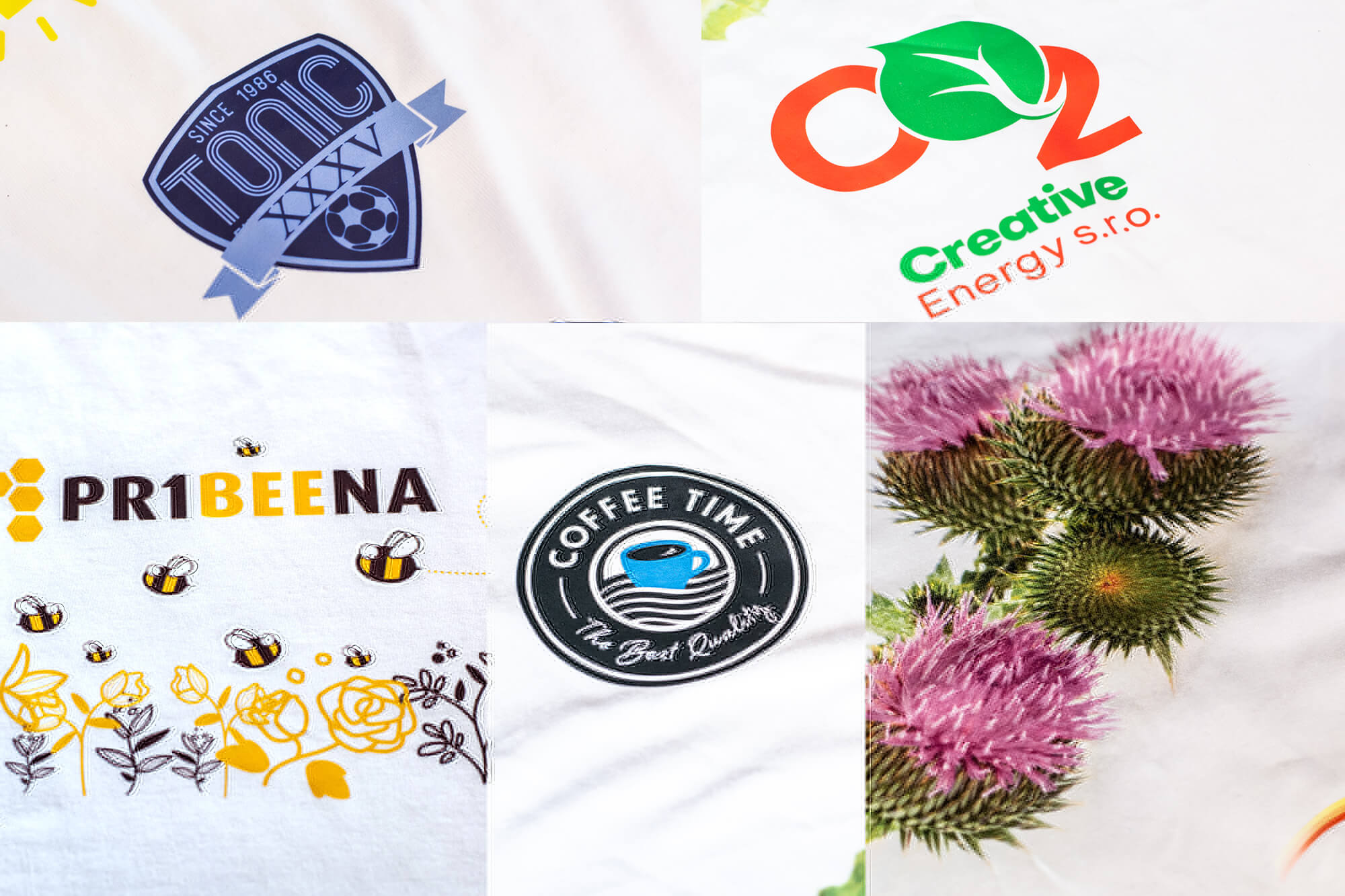 Ukážka potlače na tričko - digitálny transfér;Ukázka potisku na tričko - digitální transfer