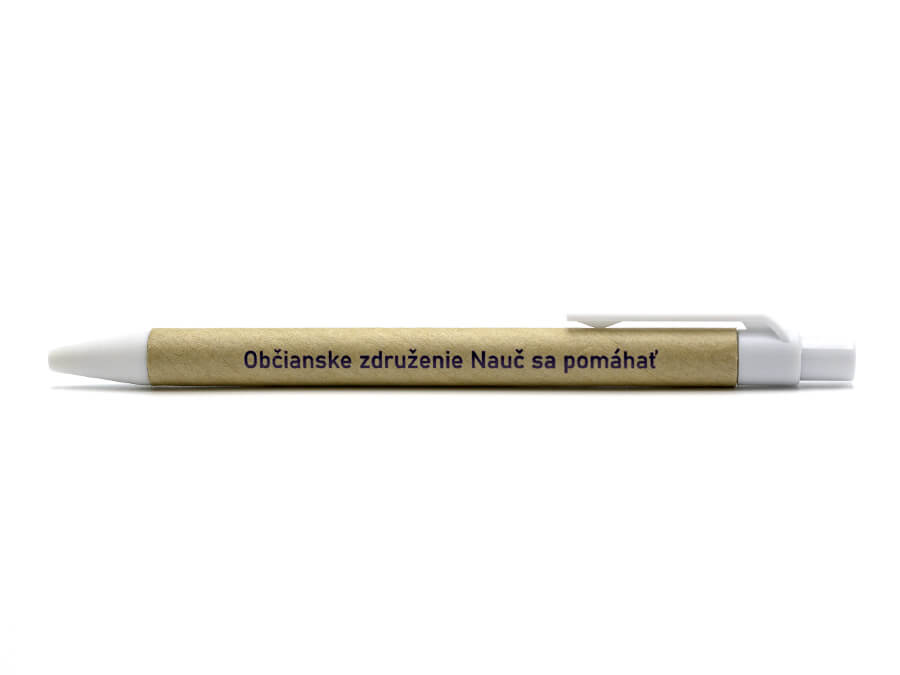Papírové pero s tamponovým potiskem