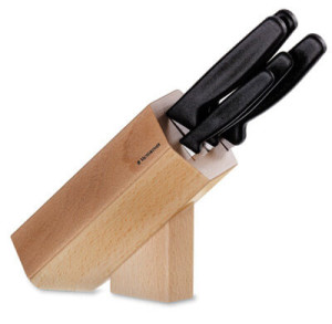 Dřevěný stojan na 5 kusů nožů - Reklamnepredmety