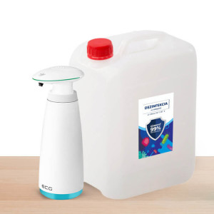 Bezdotykový dávkovač ECG BD34 + 5L alkoholová dezinfekce - Reklamnepredmety