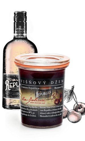Višňový džem s rumem Republica - Reklamnepredmety