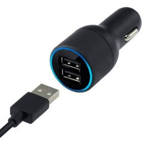 USB duální auto nabíječka 2,1A - Reklamnepredmety