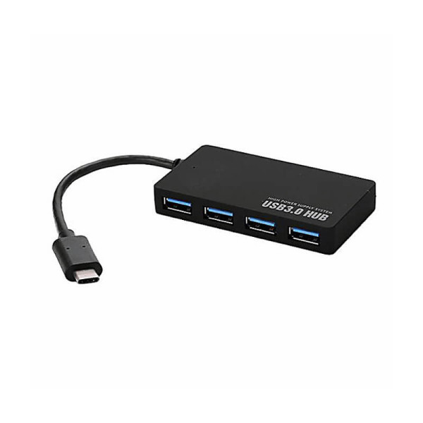 Plastový USB 3.0 HUB, 4 porty, konektor TYPE-C