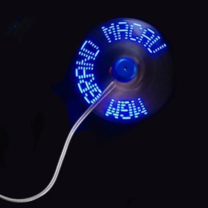 LED USB větráček se svítícím textem - Reklamnepredmety