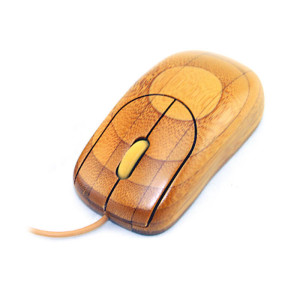 Bambusová myš s kabelem - Reklamnepredmety