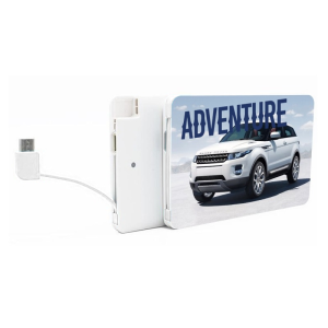 Mini kapesní powerbanka se zabudovaným USB micro kabelem - Reklamnepredmety