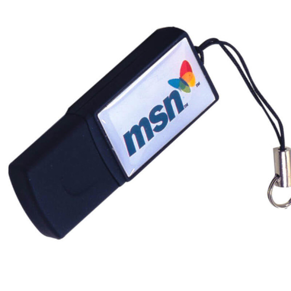 Plastový USB flash disk s 3D etiketou