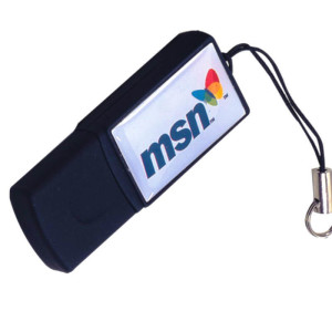 Plastový USB flash disk s 3D etiketou - Reklamnepredmety