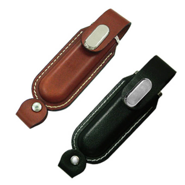 Kožený USB flash disk vhodný pro potisk, laser, nebo ražbu loga