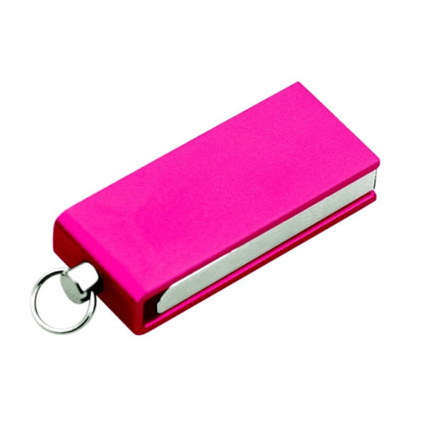 Kovový mini USB flash disk s otočnou krytkou v zářivých barvách