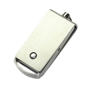 Moderní kovový mini USB flash disk s otočným konektorem - Reklamnepredmety