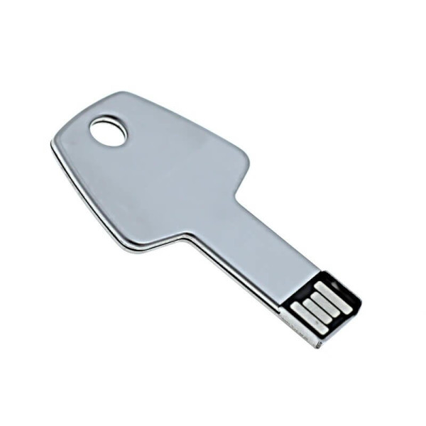 Kovový USB flash disk ve tvaru klíče