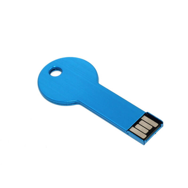 Kovový USB flash disk ve tvaru klíče v mnoha barvách