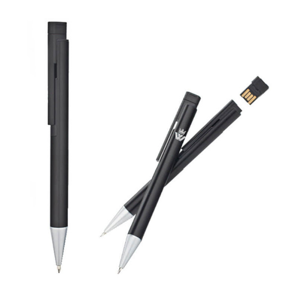 Kovové USB pero v moderním designu s klikacím mechanismem