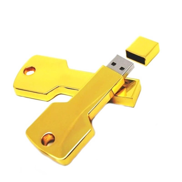 Masivní kovový USB flash disk ve tvaru klíče