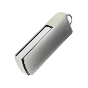 Luxusní kovový USB flash disk s otočnou krytkou konektoru - Reklamnepredmety