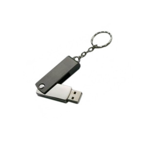 Luxusní kovový USB flash disk s otočnou krytkou konektoru - Reklamnepredmety