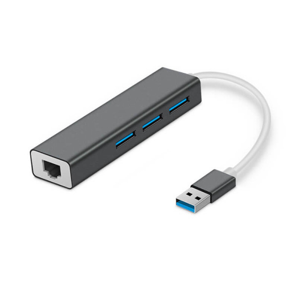 Datový HUB se 3 USB 3.0 A RJ45 portem