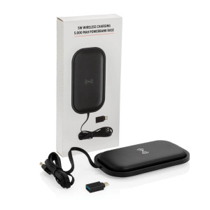 Bezdrátová powerbanka 5 000 mAh s nabíjecí základnou