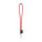 SET Lanyard TUBE Long (Ø 7 mm) s karabínou v tvare D 55 mm a bezpečnostnou sponou Ø 7 mm — červená