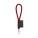 Krátký barevný Lanyard Tube Short Set — červená